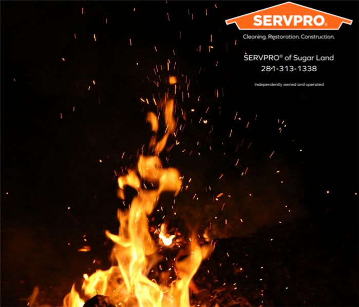 flames and Servpro of Sugar Land logo