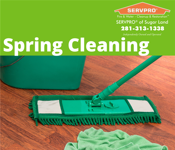 Spring cleaning and cleaning wood floors SERVPRO logo